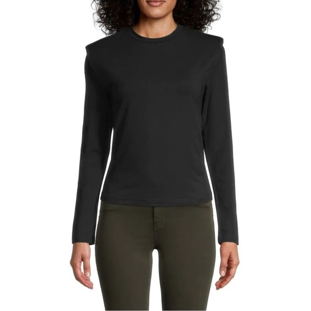 Walter Baker Bethany Padded Shoulder Black Long Sleeve Medium